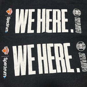 NY KNICKS Black 'We Here' Playoffs Rally Towels 2021 (Set of 2)